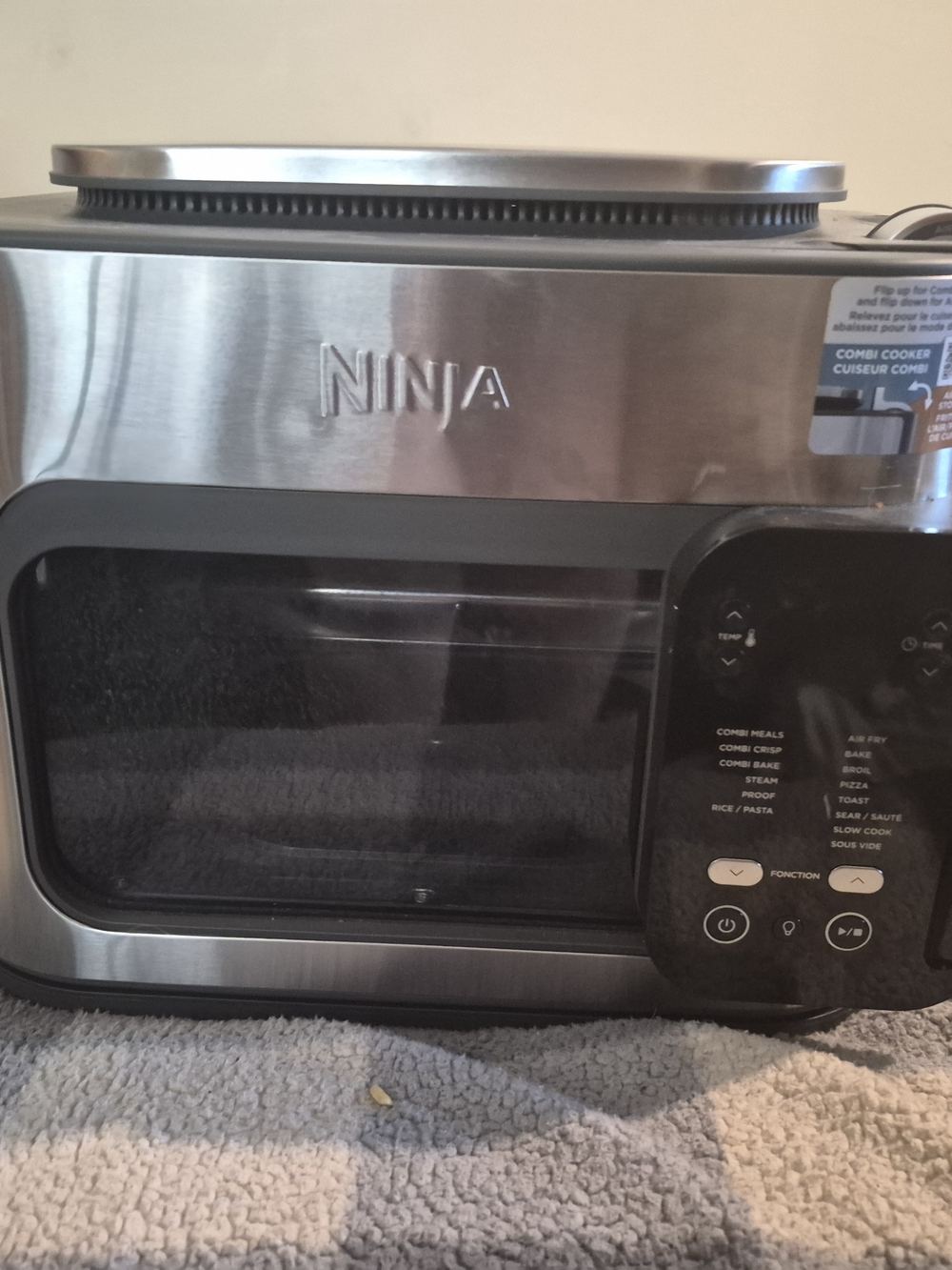 Ninja Stainless Steel and Black Countertop Oven